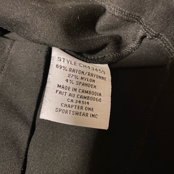 Jules and Leopold Black stretch Pencil Skirt with Gold Front Zipper - Picture 5 of 6